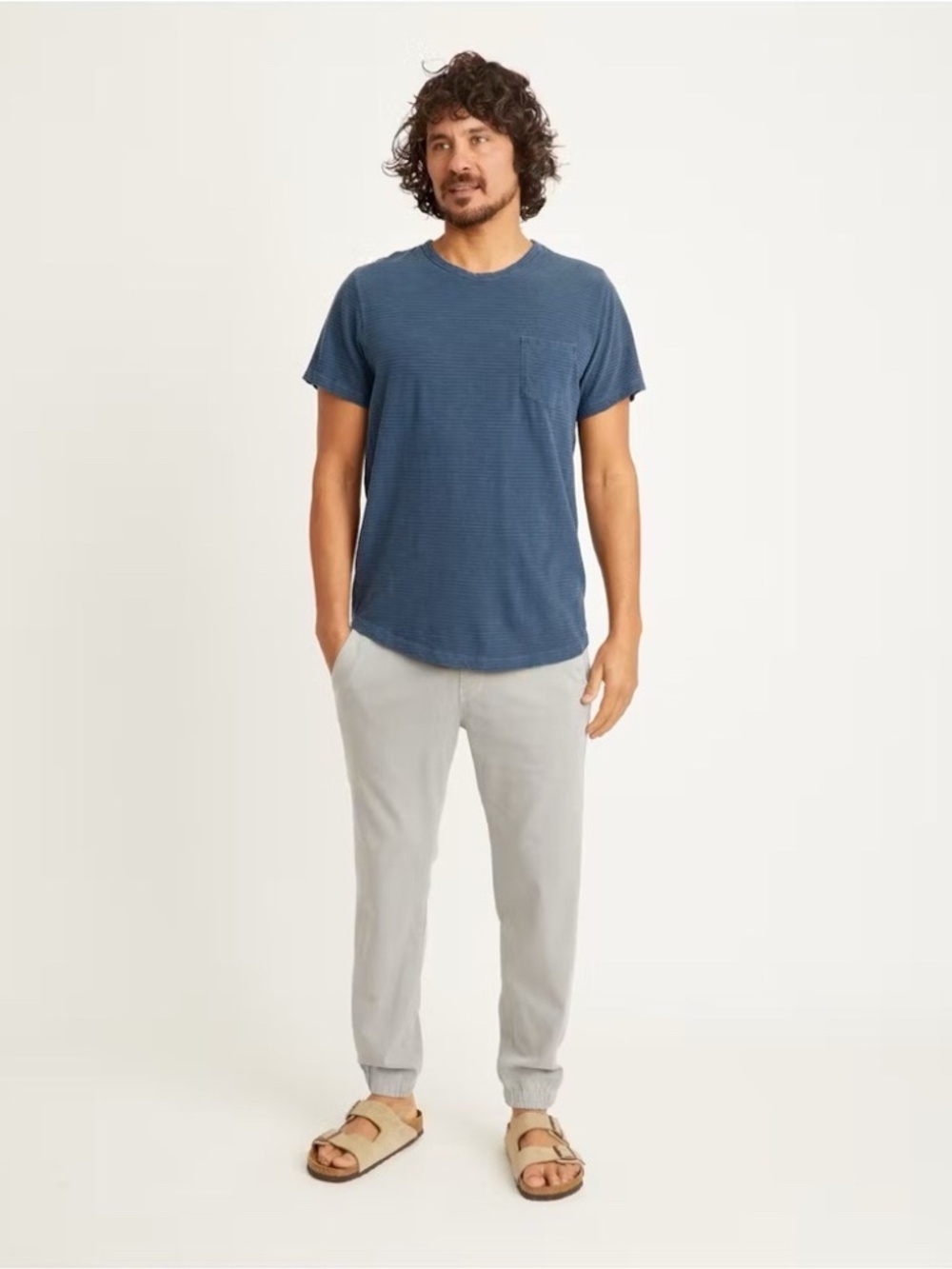 Marine Layer Saturday Pants Mens Sz S Gray Slim Fit Jogger Elastic Waist